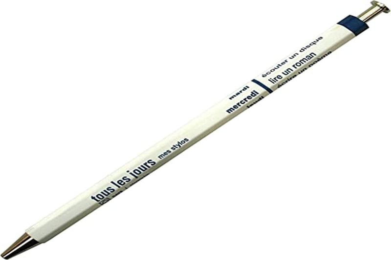 Guľôčkové pero Mark's Ballpoint Pen Days – biele, 1 ks