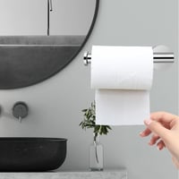 Markcco Törölközőtartó Gyűrű és WC Papír Tartó Szett, 2 Darabos Rozsdamentes Acél Fürdőszoba Kiegészítő, Króm Színű 8