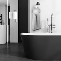 Markcco Törölközőtartó Gyűrű és WC Papír Tartó Szett, 2 Darabos Rozsdamentes Acél Fürdőszoba Kiegészítő, Króm Színű 2