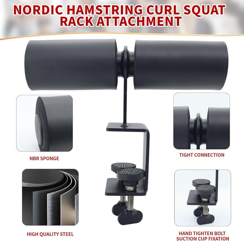 MARLANG Nordic Hamstring Curl Squat Rack Attachment Erősítő Edzéshez