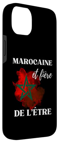 Marocká a hrdá na to, obal na iPhone 14 Plus s motívom marockej vlajky – Puzdro na telefón s marockou hrdosťou 3