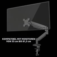 Držiak na monitor Mars Gaming MARM-PRO1 s plynovou pružinou, pre obrazovky do 32 palcov, 360-stupňové otočné rameno, výškovo nastaviteľný, kompatibilný s VESA 75x75 a 100x100, čierny 2