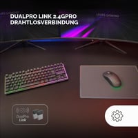 Bezdrôtový herný set Mars Gaming MCPWTKL – klávesnica TKL FRGB Rainbow + myš RGB 3200 DPI so spínačmi HUANO + podložka pod myš 360x260 mm, čierna 2