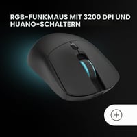 Bezdrôtový herný set Mars Gaming MCPWTKL – klávesnica TKL FRGB Rainbow + myš RGB 3200 DPI so spínačmi HUANO + podložka pod myš 360x260 mm, čierna 4