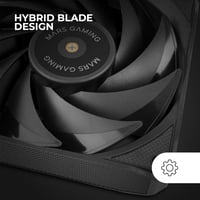 Mars Gaming MF-NCLX2 2x 120mm Ultra Csendes Ventilátor, Hibrid Lapát, FDB Csapágy, PWM, Fekete 3