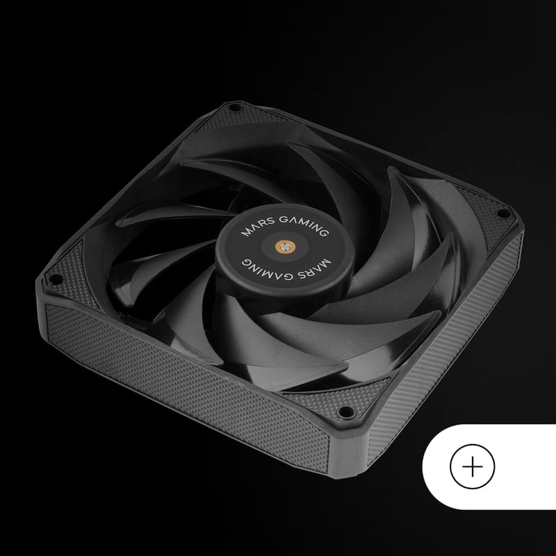 Mars Gaming MF-NCLX2 2x 120mm Ultra Csendes Ventilátor, Hibrid Lapát, FDB Csapágy, PWM, Fekete