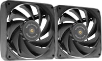 Mars Gaming MF-NCLX2 2x 120mm Ultra Csendes Ventilátor, Hibrid Lapát, FDB Csapágy, PWM, Fekete 1