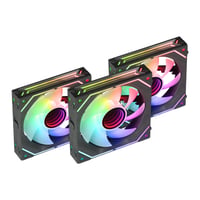 Mars Gaming MFLINKFINITYKIT Čierna 3x 120 mm PWM modulárna sada ventilátorov, systém pripojenia LINKFINITY, Infinity Mirror, 360° ARGB osvetlenie a ARGB ovládač, ultra-tiché (12 dB) 1