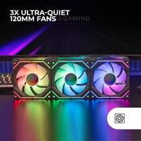 Mars Gaming MFLINKFINITYKIT Čierna 3x 120 mm PWM modulárna sada ventilátorov, systém pripojenia LINKFINITY, Infinity Mirror, 360° ARGB osvetlenie a ARGB ovládač, ultra-tiché (12 dB) 5