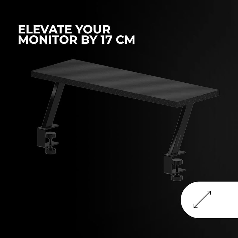 Mars Gaming MGDS Monitor Állvány 17cm Magasítóval, Ergonomikus Acél Asztali Támasz