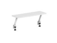Stojan na monitor Mars Gaming MGDS biely – výška 17 cm, ergonomický oceľový stolový stojan, doska s karbónovým vláknom 60x20 cm, hrúbka stola 10-33 mm 6