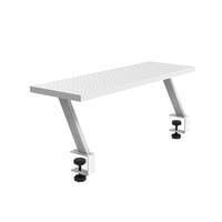 Stojan na monitor Mars Gaming MGDS biely – výška 17 cm, ergonomický oceľový stolový stojan, doska s karbónovým vláknom 60x20 cm, hrúbka stola 10-33 mm 1