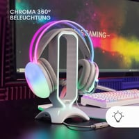 Herné slúchadlá Mars Gaming MH-Glow 360° Full Chroma RGB, s mikrofónom s potlačením hluku, pamäťová pena, biele, PS4/PS5/XBOX/Switch/PC/Mac/smartfón 2