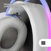 Herné slúchadlá Mars Gaming MH-Glow 360° Full Chroma RGB, s mikrofónom s potlačením hluku, pamäťová pena, biele, PS4/PS5/XBOX/Switch/PC/Mac/smartfón 6