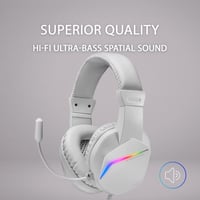 Mars Gaming MH122W gaming fejhallgató mikrofonnal, RGB - fehér 4