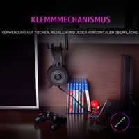 Stojan na slúchadlá Mars Gaming MHH – upevnenie pomocou svorky, rotácia 360 stupňov, nastaviteľný, čierny 3