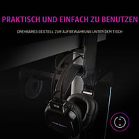 Stojan na slúchadlá Mars Gaming MHH – upevnenie pomocou svorky, rotácia 360 stupňov, nastaviteľný, čierny 5