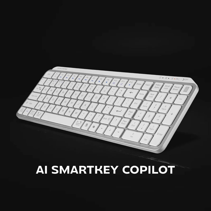 Mars Gaming MK-SILENKEYS Vezeték nélküli Kompakt Billentyűzet, Alacsony Profil, Csendes Kapcsoló, Bluetooth 5.1, 200h Akkumulátor, PC/Mac, F