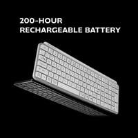 Mars Gaming MK-SILENKEYS Vezeték nélküli Kompakt Billentyűzet, Alacsony Profil, Csendes Kapcsoló, Bluetooth 5.1, 200h Akkumulátor, PC/Mac, F 6