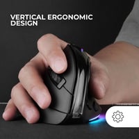 Mars Gaming MM-SK vertikális vezeték nélküli gaming egér, RGB, 8400 DPI, tri-mode - fekete 2