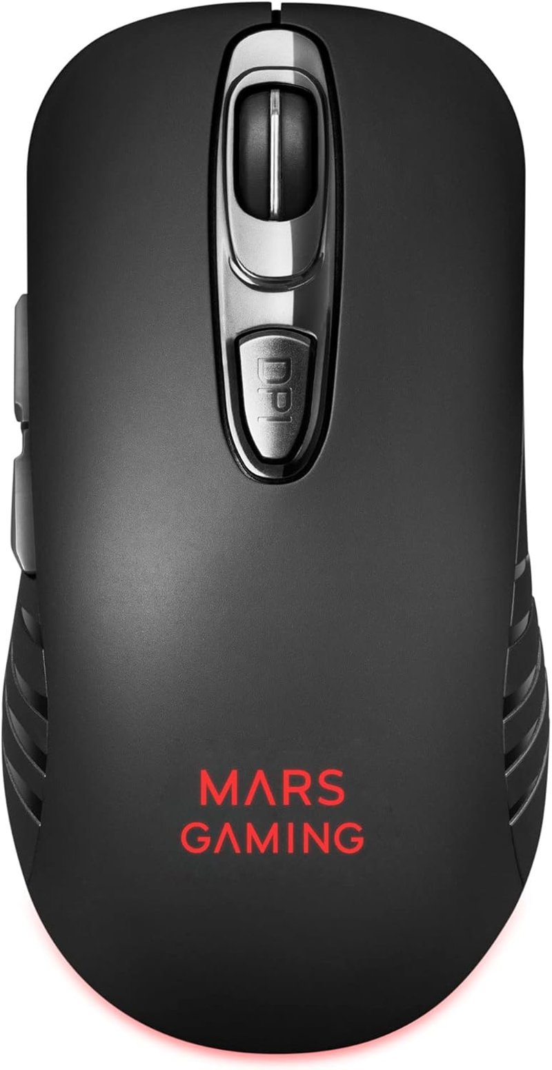 Mars Gaming MMW2 Wireless Gaming Egér RGB 3200DPI Fekete - One size, MMW2