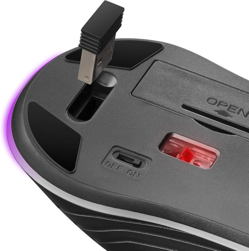 Mars Gaming MMW2 Wireless Gaming Egér RGB 3200DPI Fekete - One size, MMW2