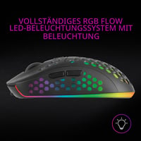 Bezdrôtová herná myš Mars Gaming MMW3 RGB Flow, ultraľahká 79 g, 3200 DPI, čierna 4