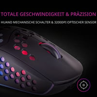 Bezdrôtová herná myš Mars Gaming MMW3 RGB Flow, ultraľahká 79 g, 3200 DPI, čierna 5