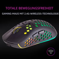 Bezdrôtová herná myš Mars Gaming MMW3 RGB Flow, ultraľahká 79 g, 3200 DPI, čierna 3