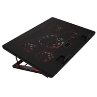 Chladiaca podložka pod notebook Mars Gaming MNBC2 do 17,35 palca, 5 tichých ventilátorov, červené LED podsvietenie, 2x USB 2.0, čierno-červená 5