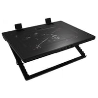 Chladiaca podložka pod notebook Mars Gaming MNBC2 do 17,35 palca, 5 tichých ventilátorov, červené LED podsvietenie, 2x USB 2.0, čierno-červená 6
