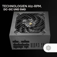 Sursă de alimentare Mars Gaming MPB750SIM complet modulară ATX 750W, 80Plus Bronze, eficiență 90%, ventilator SI Extreme Silence de 140 mm, negru 5