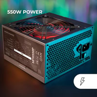 Mars Gaming MPIII550P ATX tápegység, 550W, APFC, 120 mm FDB ventilátor - fekete 2