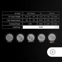 Mars Gaming MPIII550P ATX tápegység, 550W, APFC, 120 mm FDB ventilátor - fekete 5