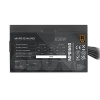 Napájací zdroj Mars Gaming MPIII650 ATX 650W 80 Plus Bronze čierny modulárny energeticky úsporný pre PC 4