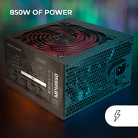 Napájací zdroj Mars Gaming MPIII850 ATX 850W, účinnosť 85 %, 120 mm FDB ventilátor - čierny 2