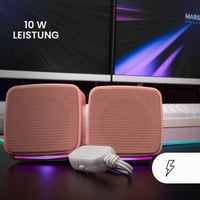 Kompaktné PC reproduktory Mars Gaming MS-PRO 10 W, dynamické RGB podsvietenie, s ovládacou jednotkou a 3,5 mm jack vstupom, kompatibilné s PC/Mac/smartfónom/tabletom, ružové 2