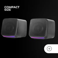 Boxe PC Compacte Mars Gaming MS-PRO 10W, Iluminare Dinamică RGB Flow, Jack 3.5mm, cu Consolă de Control, Compatibile PC/Mac/Smartphone/Tabletă, Negru 3