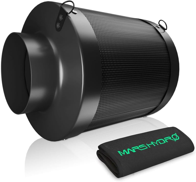 MARS HYDRO 150mm Szénszűrő Szageltávolítás Növénytermesztéshez Cserélhető Szénmaggal - 6inch（150mm）
