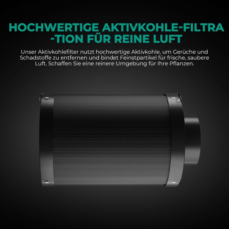 MARS HYDRO 150mm Szénszűrő Szageltávolítás Növénytermesztéshez Cserélhető Szénmaggal - 6inch（150mm）