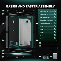 MARS HYDRO 90x90x180 cm Grow Tent Reflektív Mylar Beltéri Növénytermesztő Sátor 8