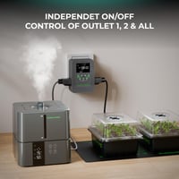 MARS Hydro ITime 2 v 1 digitálny inteligentný časovač s dvojitou zásuvkou, ovládaním cez aplikáciu, 12 nastaveniami zapnutia/vypnutia, pre domáce použitie a pestovanie rastlín 4