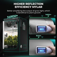 MARS HYDRO Reflective Mylar Grow Sátor 75 x 45 x 90 cm, Belső termesztő box hidropóniához levehető alaptálcával 7