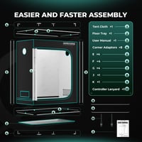 MARS HYDRO Reflective Mylar Grow Sátor 75 x 45 x 90 cm, Belső termesztő box hidropóniához levehető alaptálcával 8