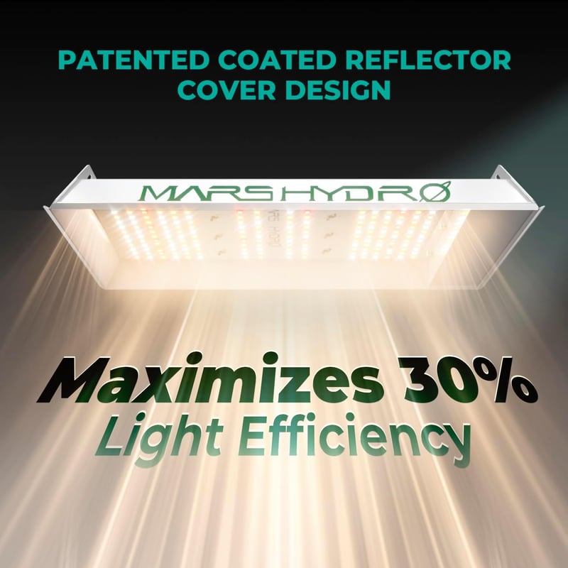 Mars Hydro TS600 LED Növénylámpa - Teljes Spektrumú UV IR Beltéri Növényvilágítás Magokhoz, Palántákhoz, Zöldségekhez és Virágokhoz, 45x45 c