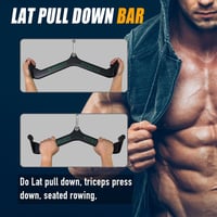 MARSAFIT Edzőtermi Kábeles Csigás Géphez Tartozék Szett - T-bar, V-bar, Bicepsz, Tricepsz és Hátizom Erősítő Fogantyúk Otthoni Edzéshez 6