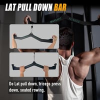 MARSAFIT Edzőtermi Kábeles Csigás Géphez Tartozék Szett - T-bar, V-bar, Bicepsz, Tricepsz és Hátizom Erősítő Fogantyúk Otthoni Edzéshez 7