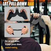 MARSAFIT Edzőtermi Kábeles Csigás Géphez Tartozék Szett - T-bar, V-bar, Bicepsz, Tricepsz és Hátizom Erősítő Fogantyúk Otthoni Edzéshez 5
