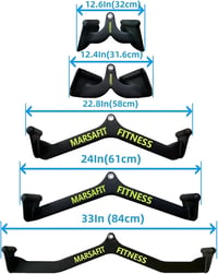 MARSAFIT Edzőtermi Kábeles Csigás Géphez Tartozék Szett - T-bar, V-bar, Bicepsz, Tricepsz és Hátizom Erősítő Fogantyúk Otthoni Edzéshez 2