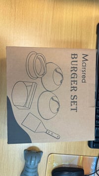 Marsred rozsdamentes acél burger szett grillhez (sajtóharang, smash press, spatula) 2